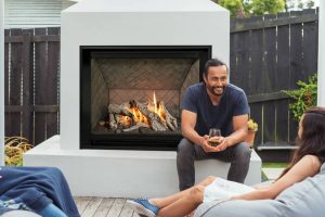 Valor H6 fireplace detail