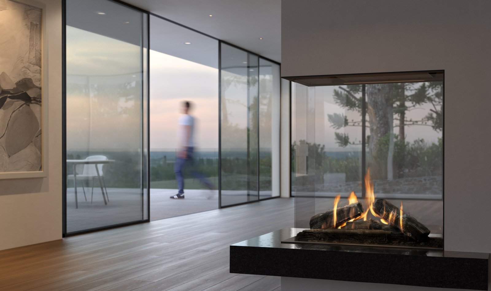 Element4 Small RoomDivider Gas Fireplace