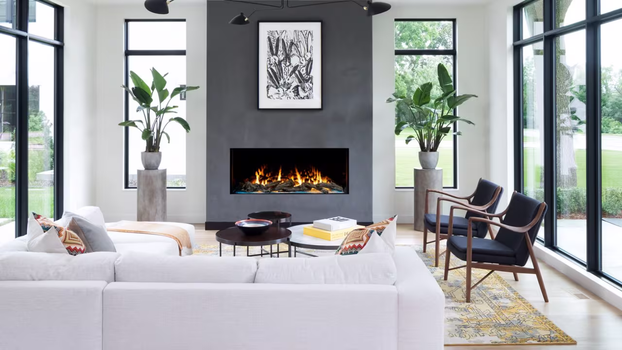 Stellar Enlight Single Sided Custom Gas Fireplace