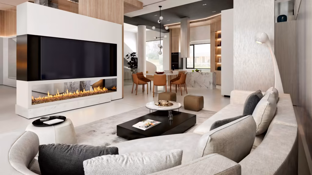 Stellar Enlight Linear Open Hearth See-though Gas Fireplace