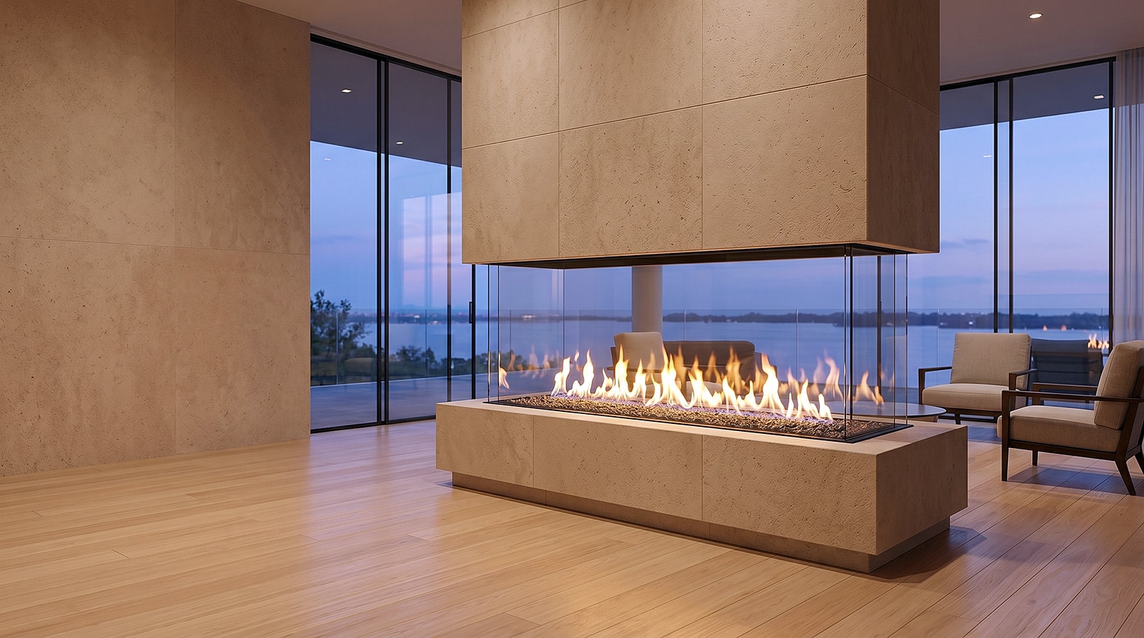 Premium fireplace and mantel installation by Omega Flames Woodbridge