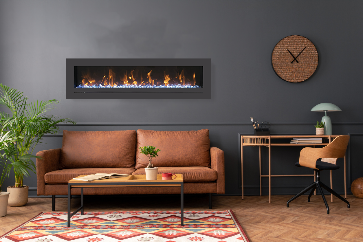 WM-FML-STL Linear Wall Mount Electric Fireplace
