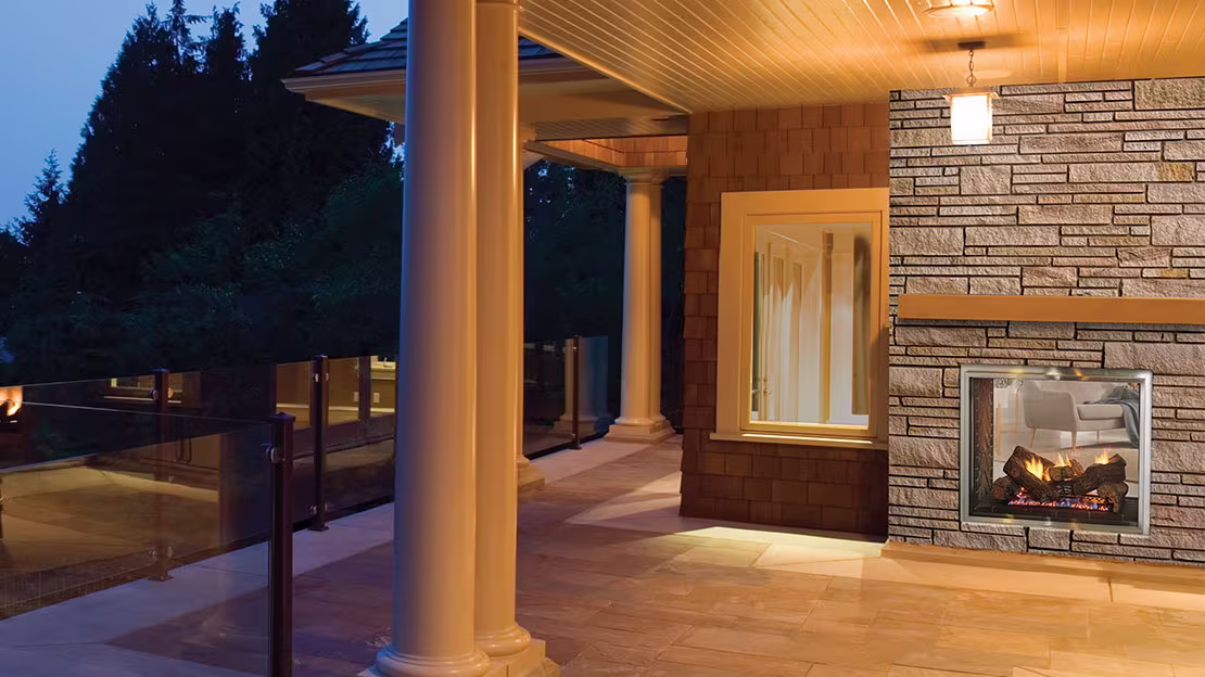 Majestic Fortress Indoor / Outdoor Gas Fireplace