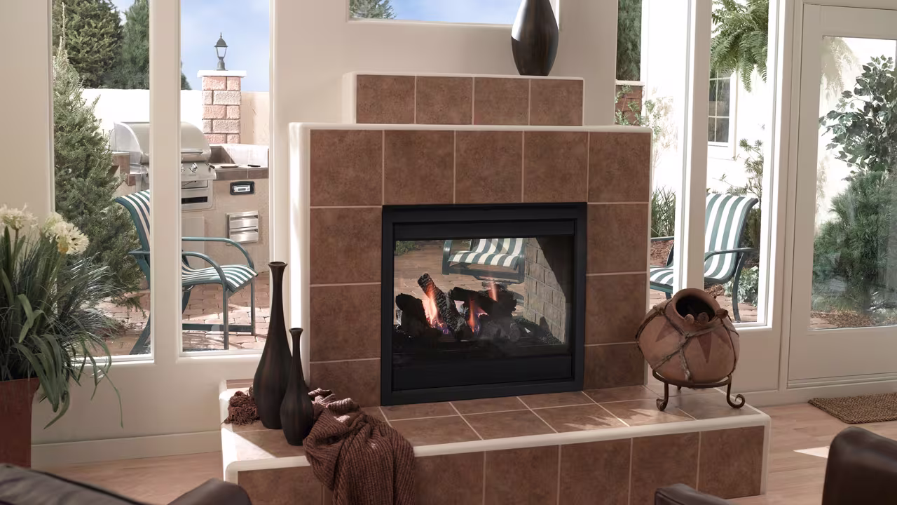 Majestic Twilight See-through Indoor/Outdoor Gas Fireplace
