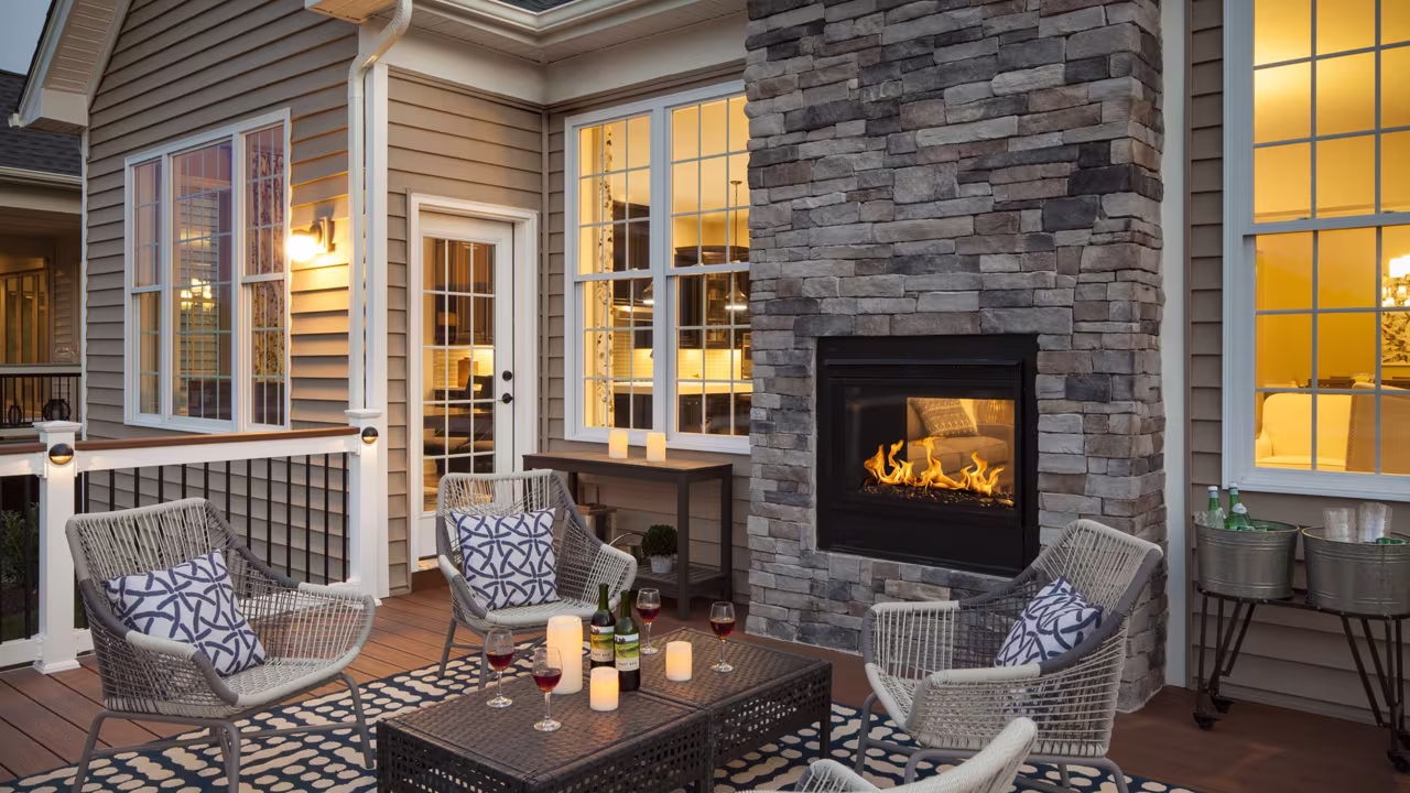 Majestic Twilight Modern Indoor / Outdoor Gas Fireplace