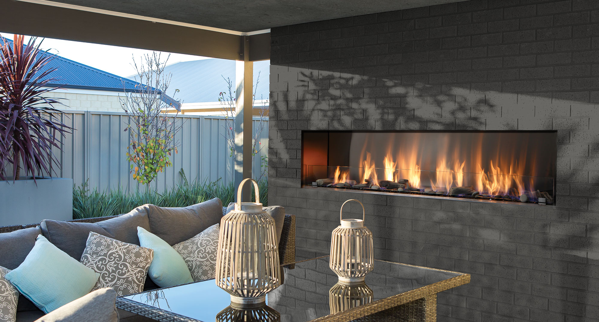 Barbara Jean Outdoor Linear Fireplace