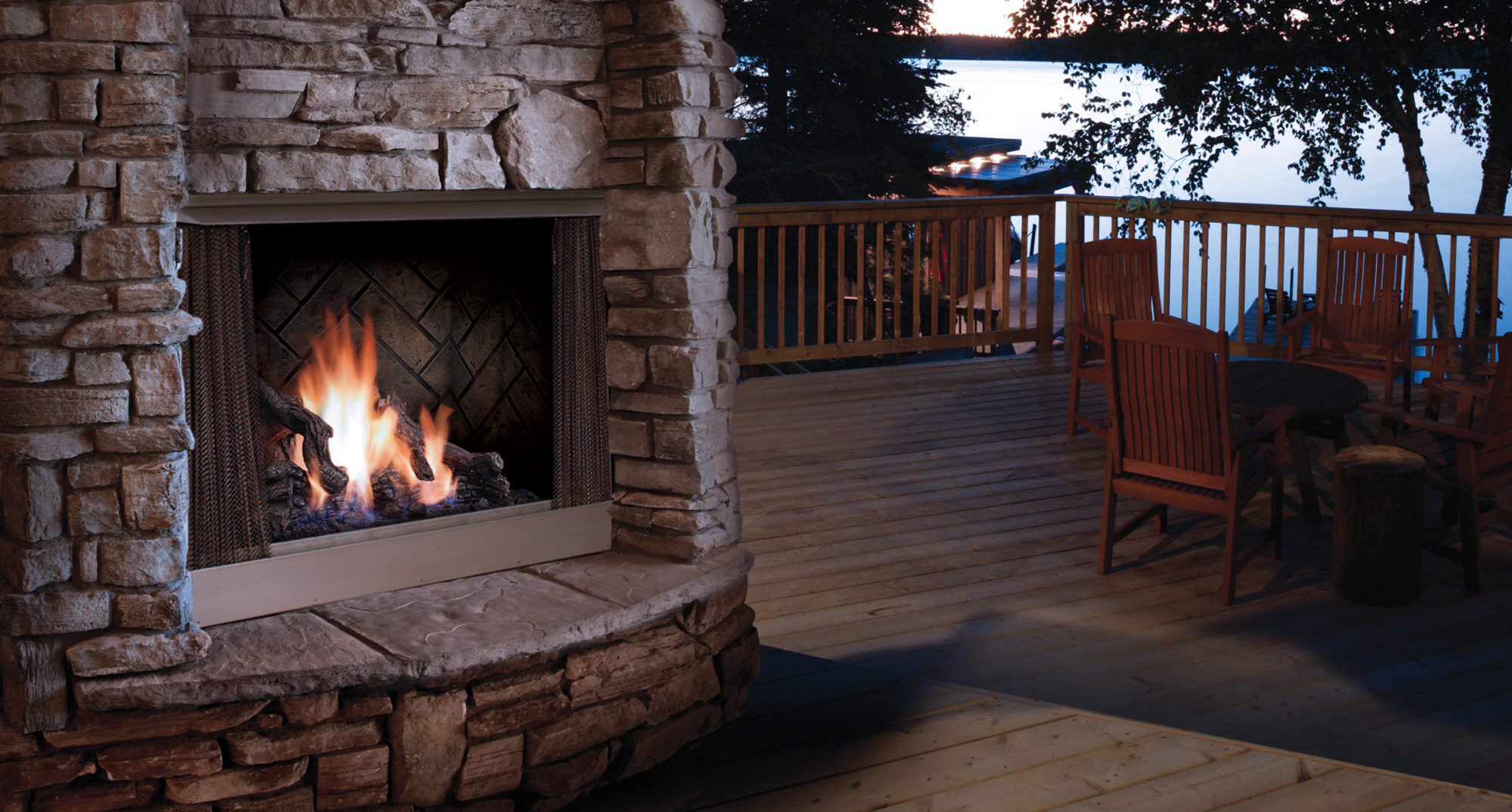 Barbara Jean Traditional Outdoor Fireplace