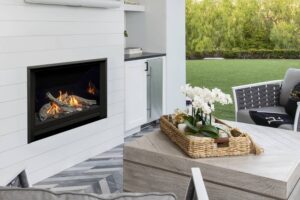 Valor H5 direct vent fireplace side view